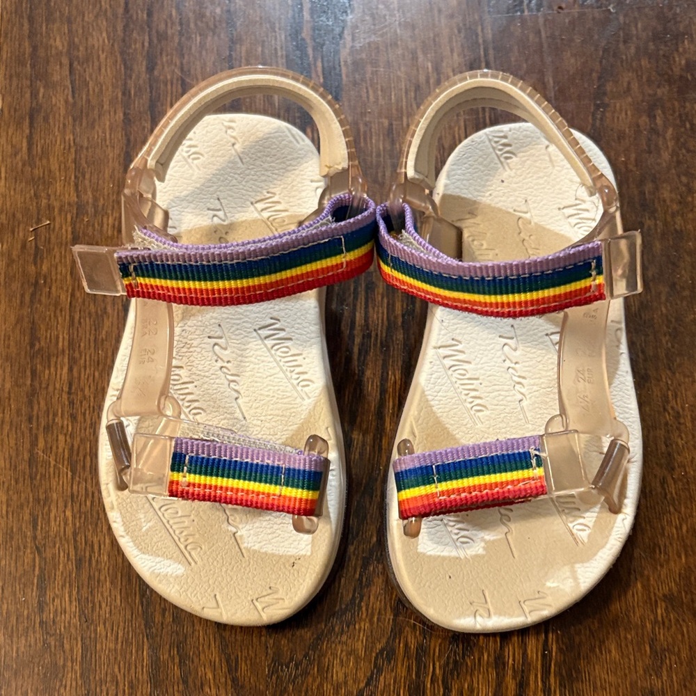 Mini Melissa Kids Sandals with Rainbow Straps
